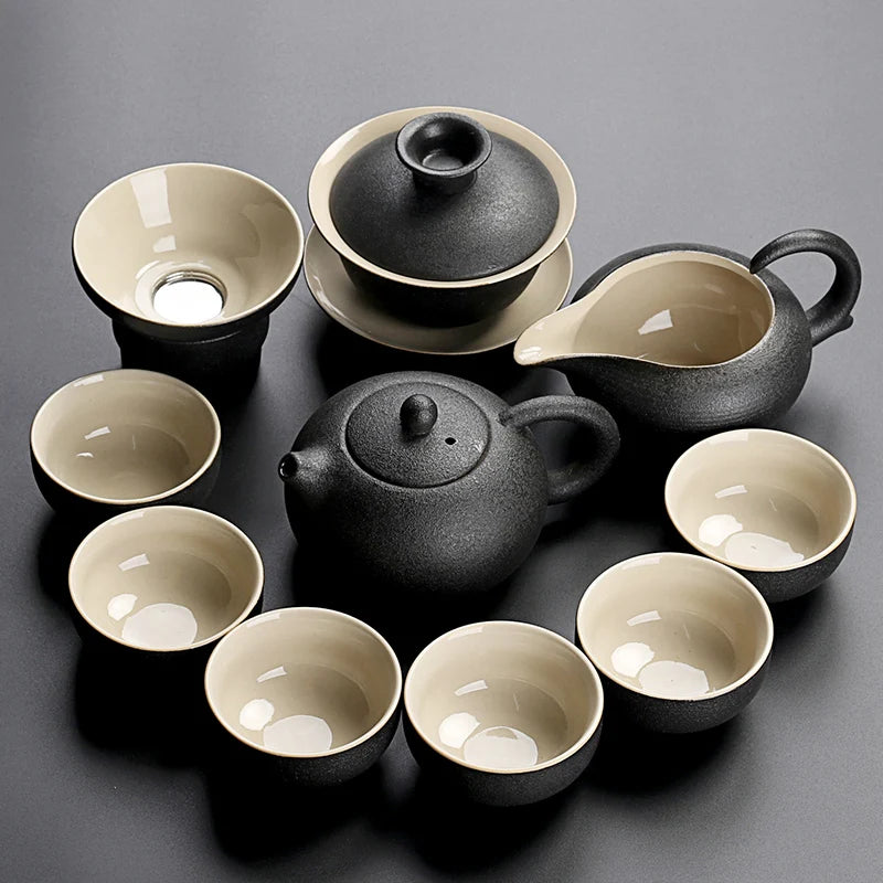 Kyoto Black Ceramic Tea Set