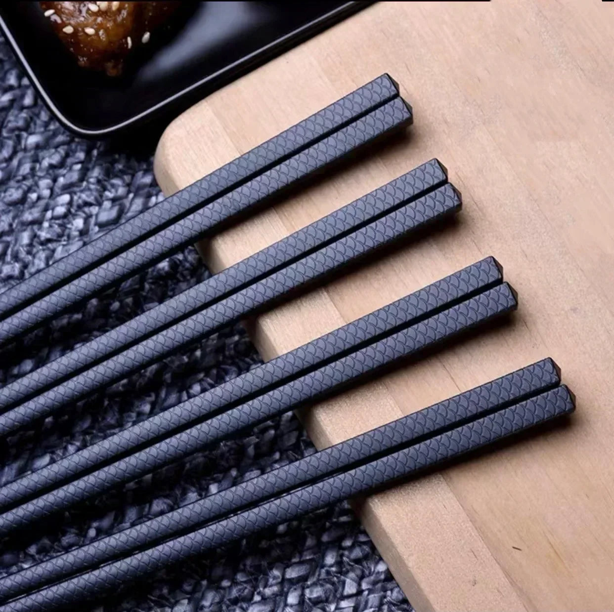 Reusable Black Alloy Chopstick Sets - Various Design