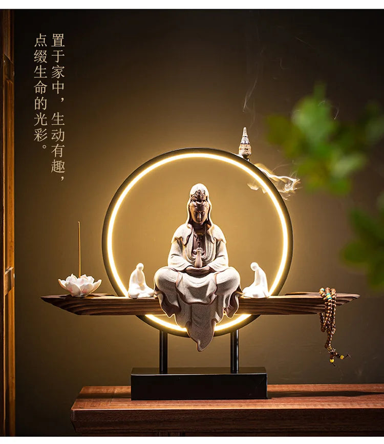 Meditating Buddha in Circle Lamp- Various Designs