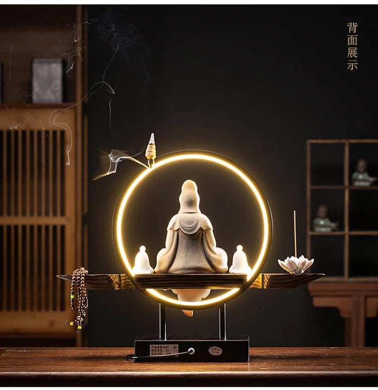 Meditating Buddha in Circle Lamp- Various Designs