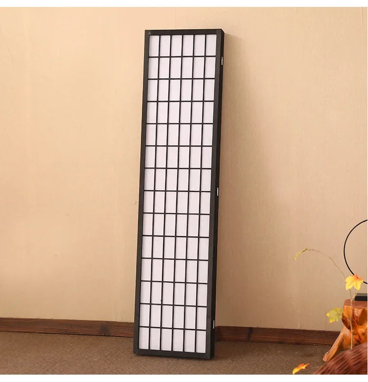 Kiyoshi 4-Panel Folding Wood Screen Divider in Black